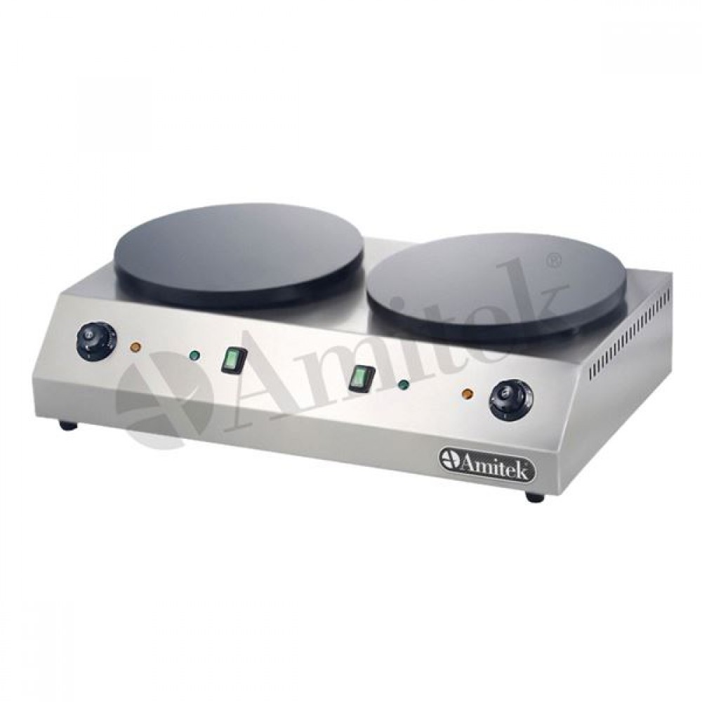 Crepiera 2 plite Amitek CR350DL