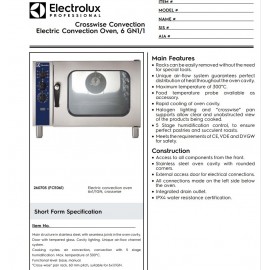  Cuptor convectie electric 6 tavi Electrolux Air-O-Steam 260705