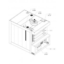 Cuptor gaz panificatie ciclotermic cu 3 camere 13.5 mp Mac Pan CT33C13