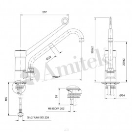 Baterie chiuveta Amitek RBT200P