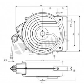 Dispozitiv curatare cu furtun 10 m Amitek RBR100C