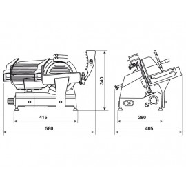 Feliator mezeluri diametru lama 220 mm Minerva 220GSED