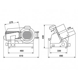 Feliator mezeluri diametru lama 300 mm Minerva 300GLTD