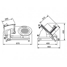 Feliator mezeluri diametru lama 300 mm Minerva 300GXEI