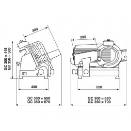 Feliator mezeluri diametru lama 350 mm Minerva GC350I
