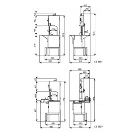 Fierastrau electric taiat oase cu lama 2850 mm Minerva CE285F