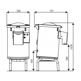 Masina curatat cartofi 20 kg Minerva CEPP20T