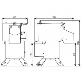 Masina curatat cartofi 50 kg Minerva CEPP50