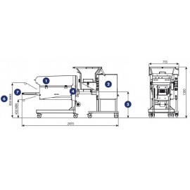 Linie procesare si portionare carne tocata Minerva CE900 MPM500