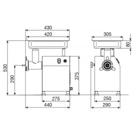 Masina tocat carne 230 kg Minerva EVO22E