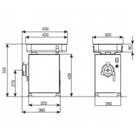 Masina tocat carne 270 kg Minerva CE22N