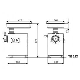 Masina tocat carne 270 kg Minerva TE22X