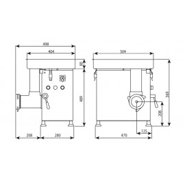 Masina tocat carne 750 kg Minerva CE680N