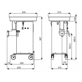 Masina tocat carne 750 kg Minerva CE660F