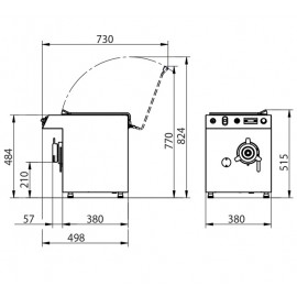 Masina tocat carne cu refrigerare 300 kg Minerva CER22