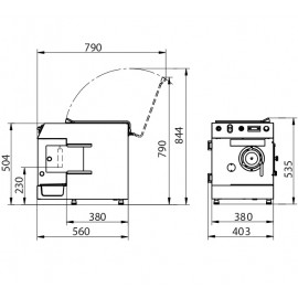 Masina tocat carne cu refrigerare 300 kg Minerva CEW22