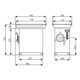 Masina tocat carne cu refrigerare 450 kg Minerva AE32R