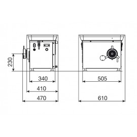 Masina tocat carne cu refrigerare 500 kg Minerva CE32SR