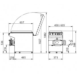 Masina tocat carne cu refrigerare 500 kg Minerva CER32H