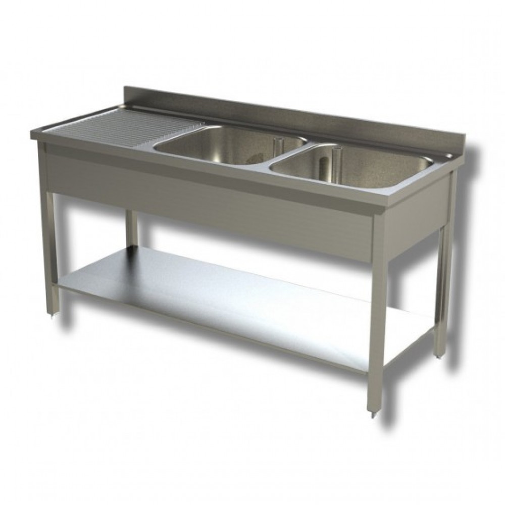 Chiuveta 2 cuve dreapta 1400 x 700 x 850 mm GAM 4710214