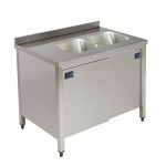 Chiuveta 2 cuve dreapta 1400 x 700 x 850 mm Arisco DSNB714R