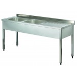 Chiuveta 2 cuve stanga 1400 x 600 x 850 mm Arisco SNB614L