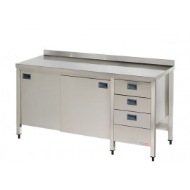 Masa lucru inox tip dulap 2000 x 600 x 850 mm Arisco DF620R