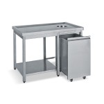 Masa lucru inox cu orificiu debarasare 1200 x 700 x 850 mm Bambas TA120