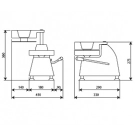 Presa manuala hamburger 180 mm Minerva C95H