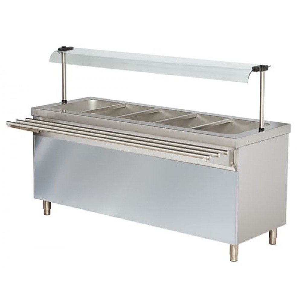 Vitrina calda bain marie 5 GN 1/1 Arisco BTEB718HFN