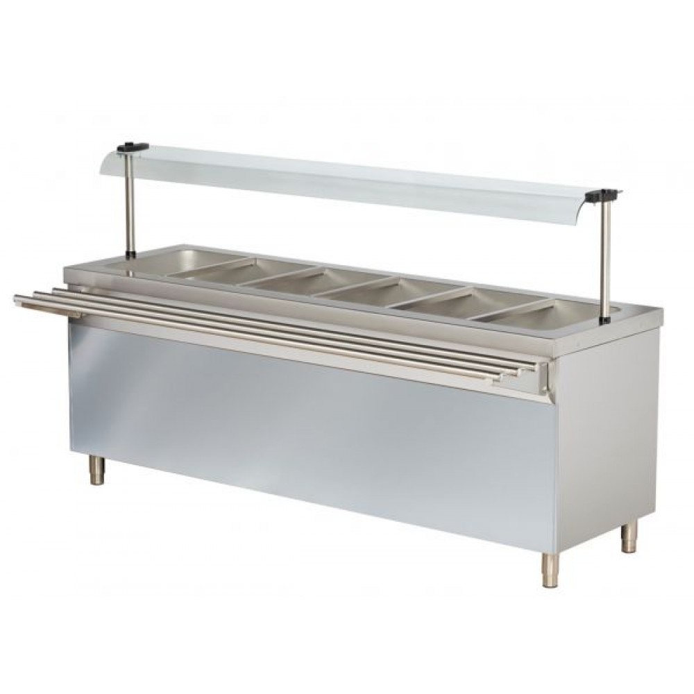 Vitrina calda bain marie 6 GN 1/1 Arisco BTEB721HFN