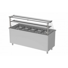 Vitrina calda bain marie 5 GN 1/1 Kalitegaz HSUB1870