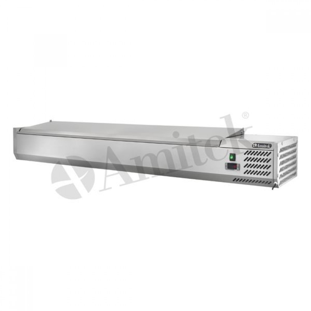 Vitrina refrigerare ingrediente 1800 x 335 x 280 mm Amitek AK18433L