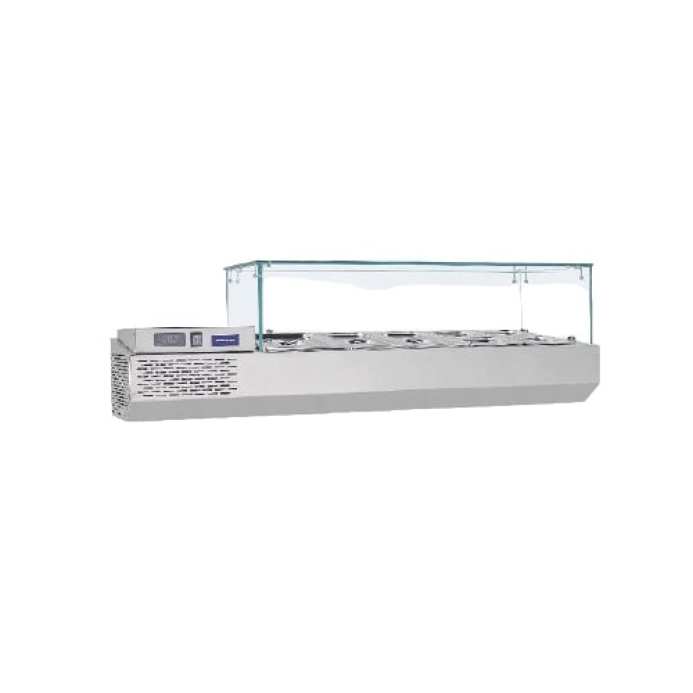 Vitrina refrigerare ingrediente 1450 x 370 x 240 mm Samaref VRP1450V