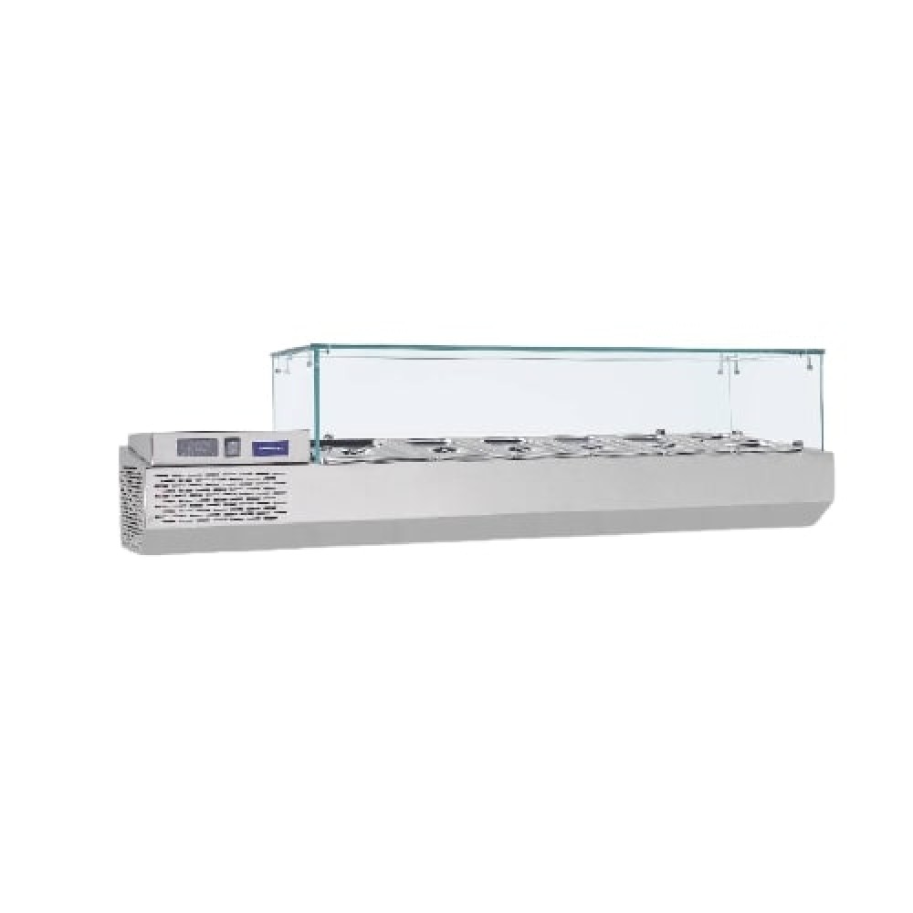 Vitrina refrigerare ingrediente 1600 x 370 x 410 mm Samaref VRP1600V