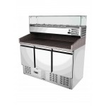 Masa rece refrigerare preparare pizza 3 usi  Green Frost S903PZ-HC si vitrina ingrediente