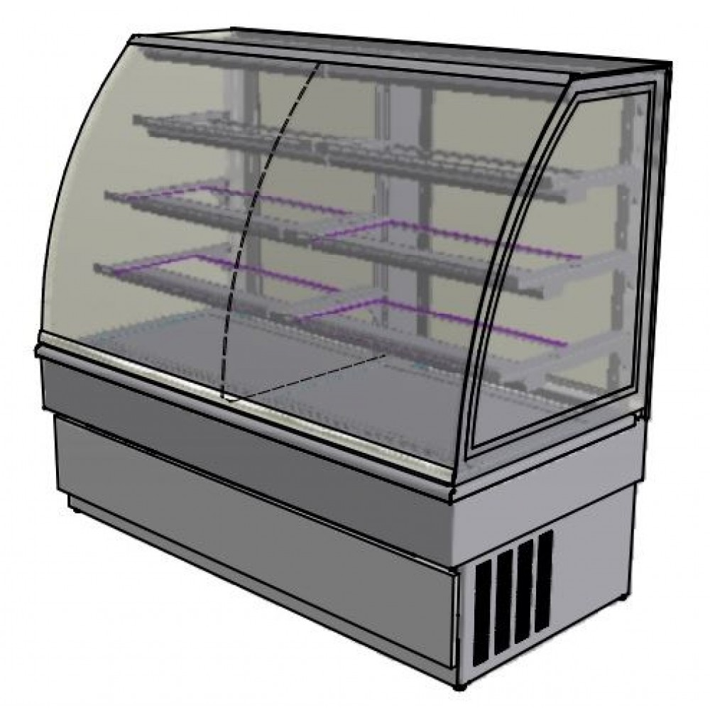 Vitrina refrigerare 1500 x 750 x 1320 mm Unis Georgia Split 1420421